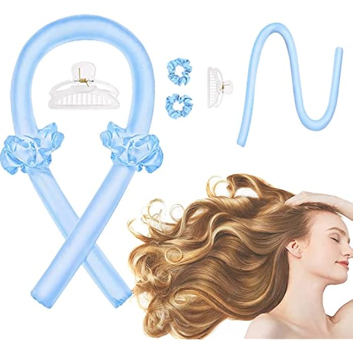 CORATED شريط تجعيد الشعر بدون حرارة من كوراتيد، شريط تجعيد بدون حرارة مع مشابك شعر ورباط شعر، رولرز شعر حرير لتجعيد الشعر أثناء النوم، مجموعة تصفيف تجعيد الشعر لليلة واحدة للشعر الطويل والمتوسط - Image 1